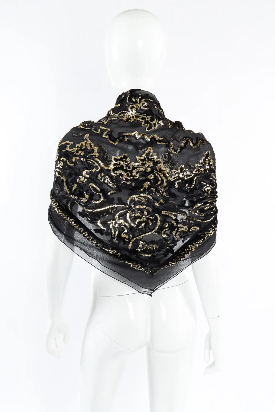 Chiffon Velvet Lamé Scarf