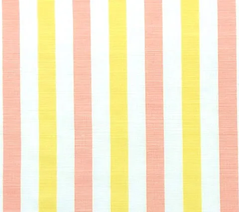 China Seas Fabric: Dune Multi Color - Custom Light Coral / Light Yellow on White Belgian Linen/Cotton