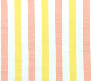 China Seas Fabric: Dune Multi Color - Custom Light Coral / Light Yellow on White Belgian Linen/Cotton