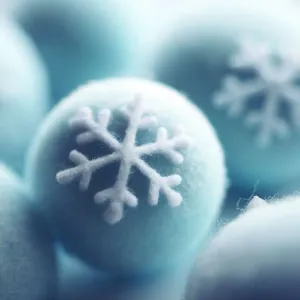 Christmas Decor Felt snowflake Balls - 20 pcs