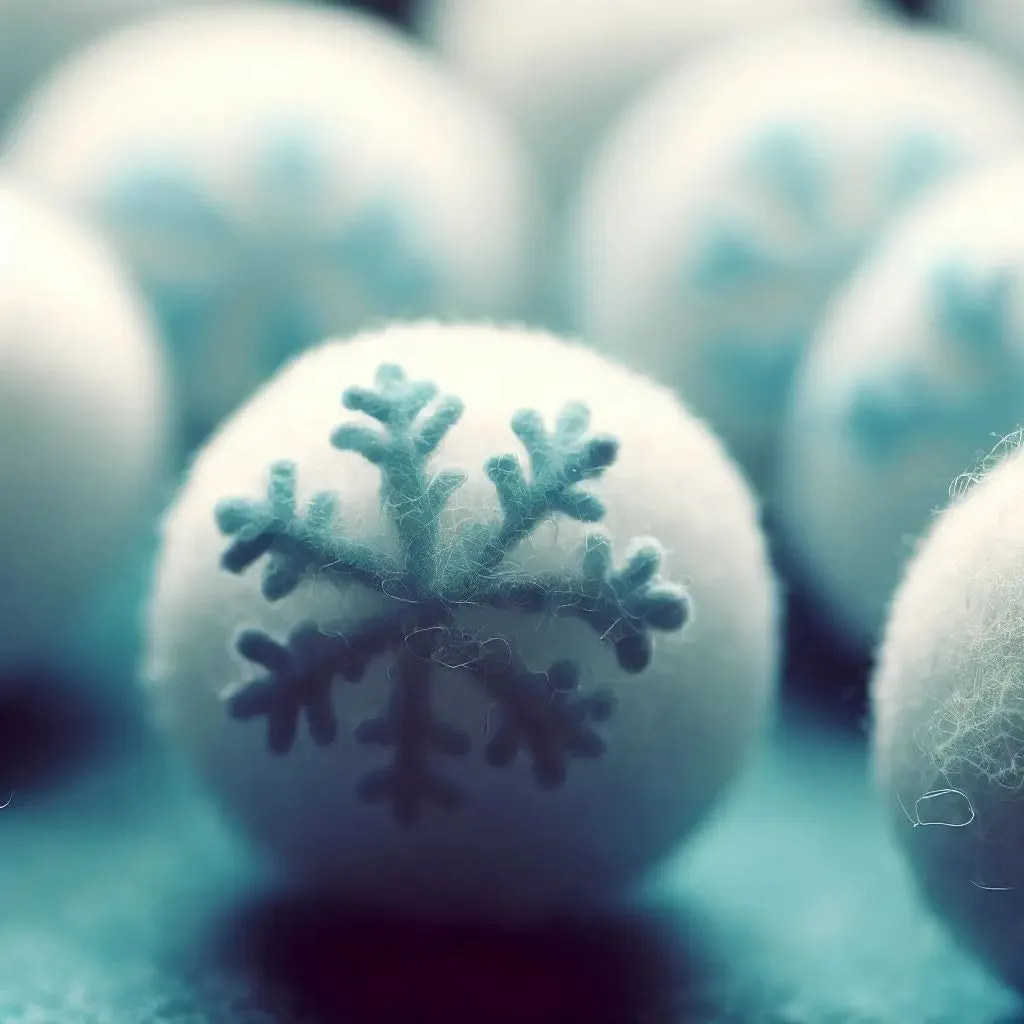 Christmas Decor Felt snowflake Balls - 20 pcs
