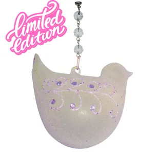 CLEAR FROSTED GLASS CHICK (Box of 1)  MAGNETIC ORNAMENT - Magnetic Chandelier Ornament