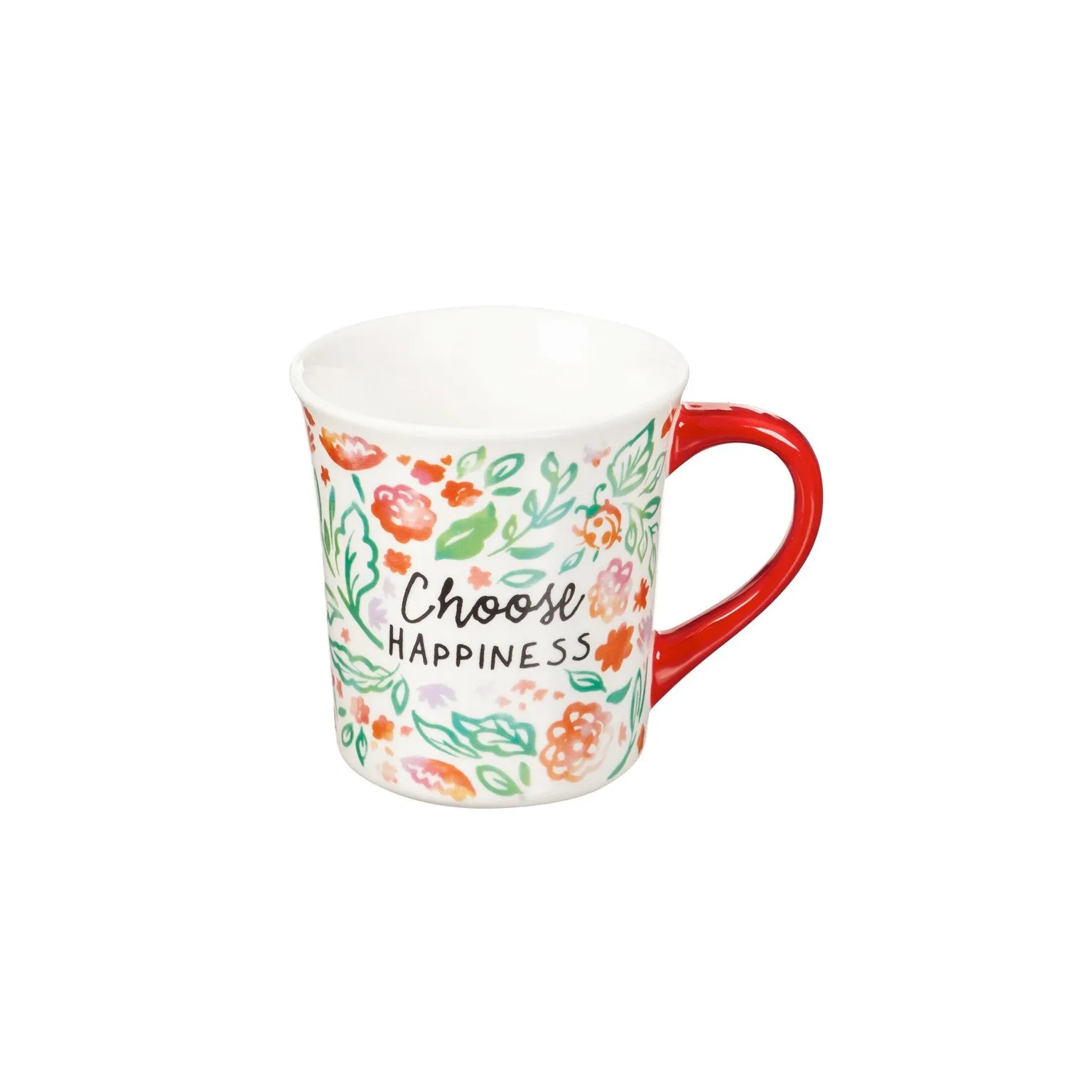 Coffee Cup and Floral Gift Set, 8 OZ, Choose Happy,p3758002