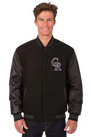Colorado Rockies Reversible Wool and Leather Jacket