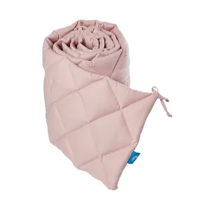Cot Bed Quilted Protective Bumper Pink