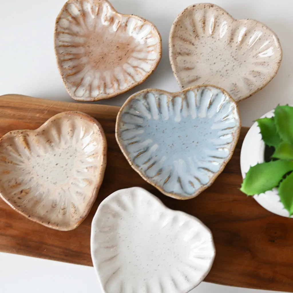 Crimped Heart Dish Peony