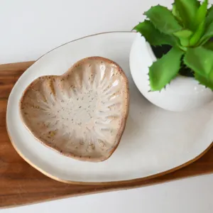 Crimped Heart Dish Peony
