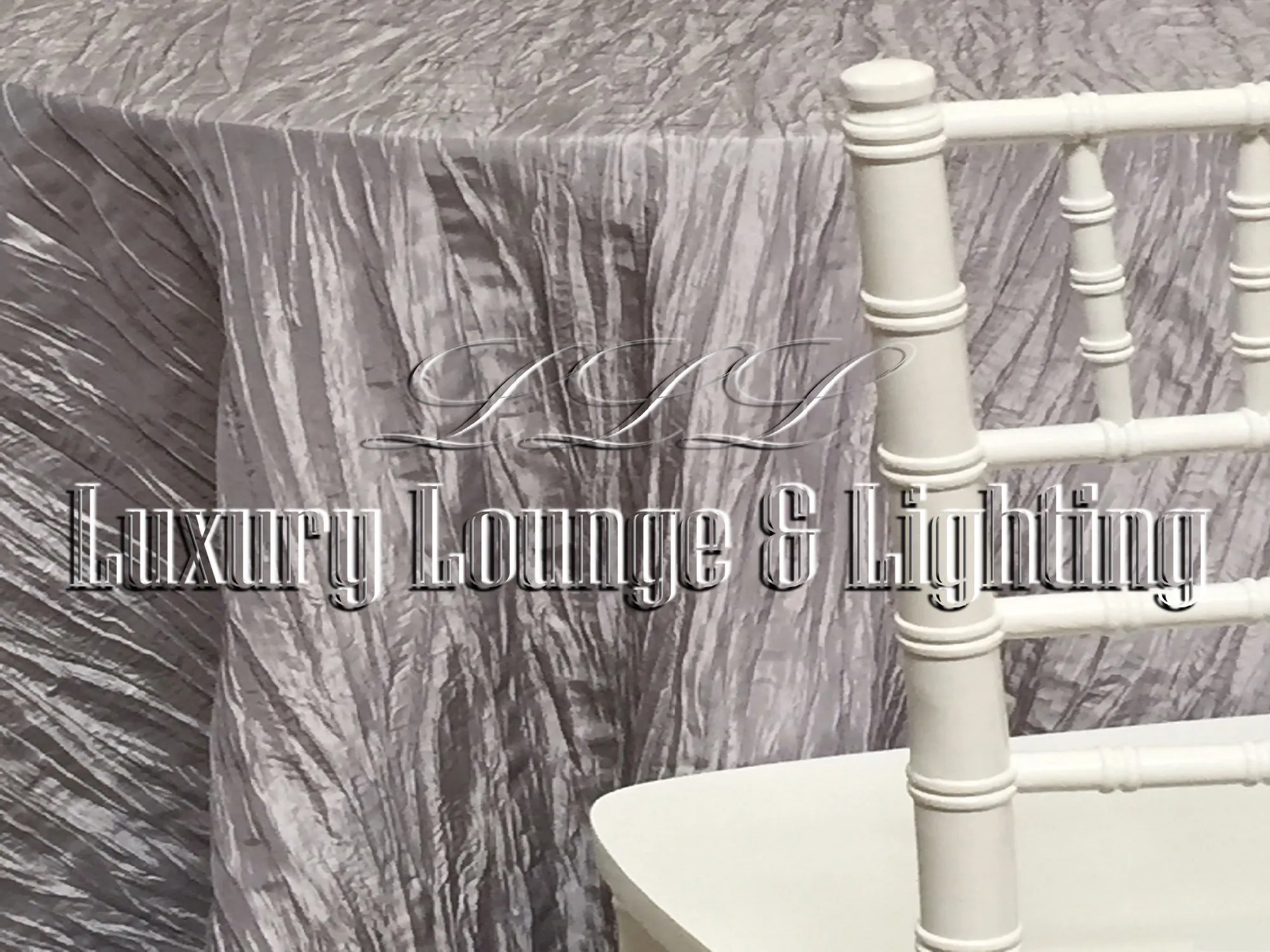 CRINKLE TAFFETA LINEN - SILVER