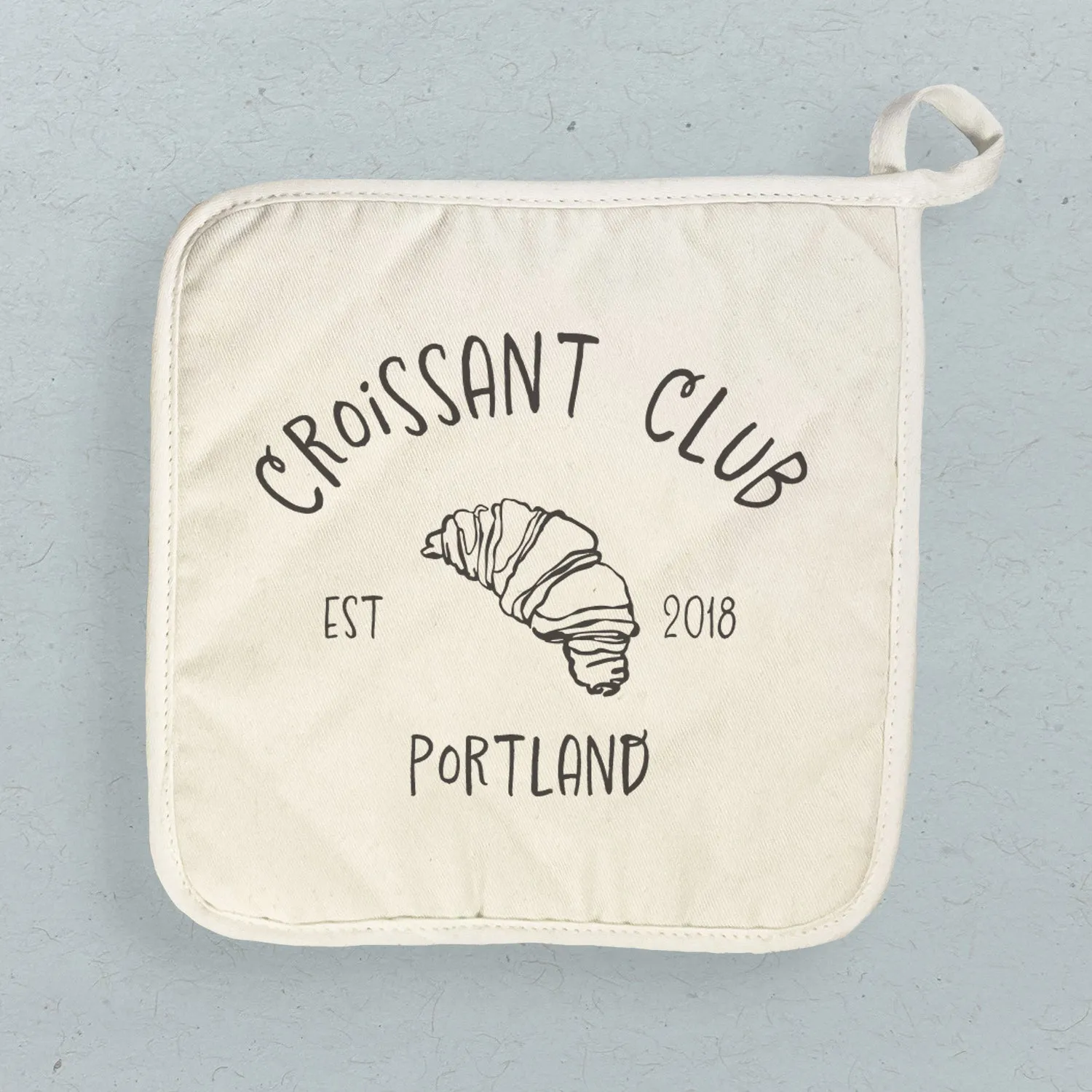 Croissant Club - Custom Cotton Pot Holder