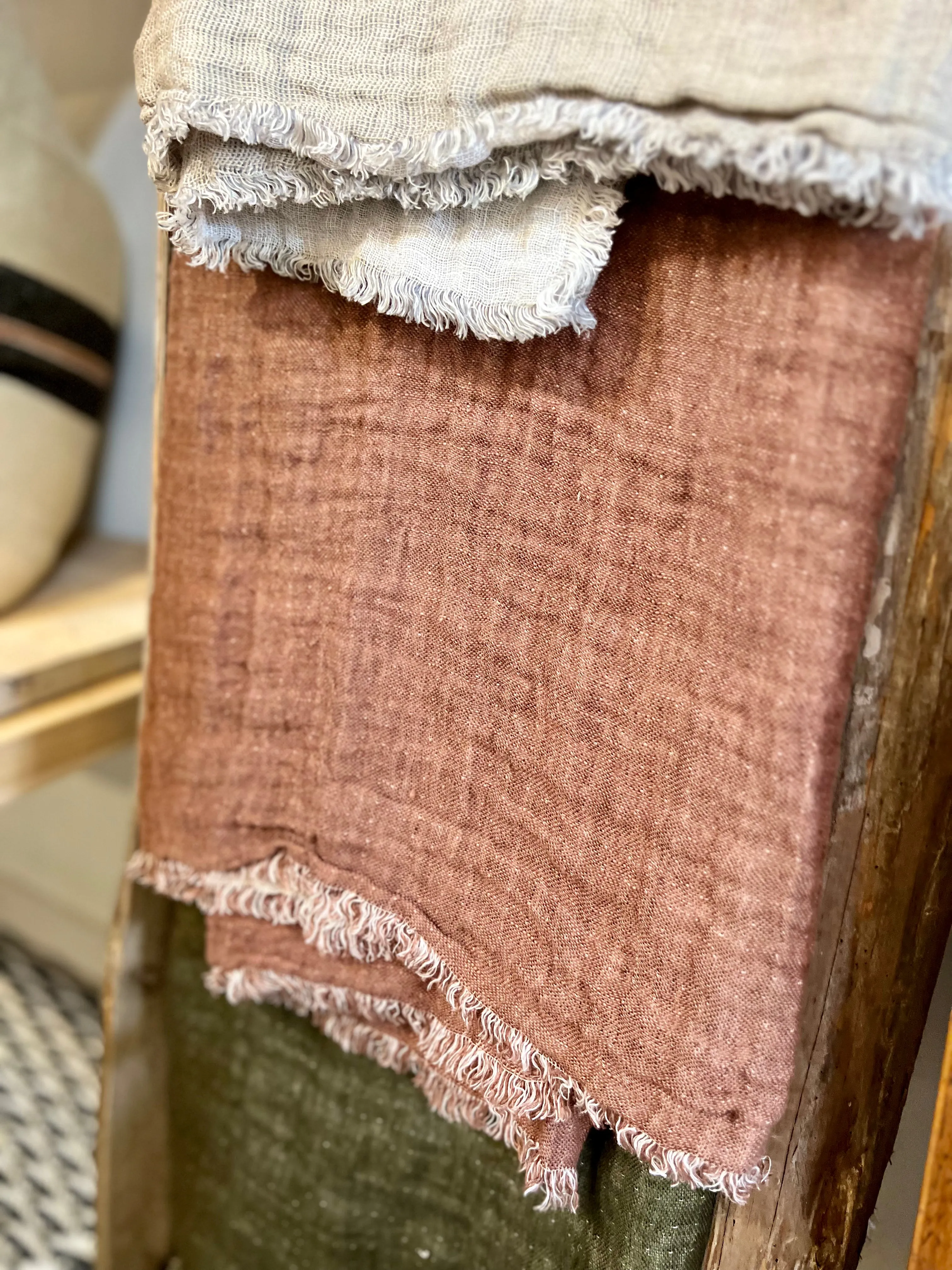 Crush Double Linen Throw