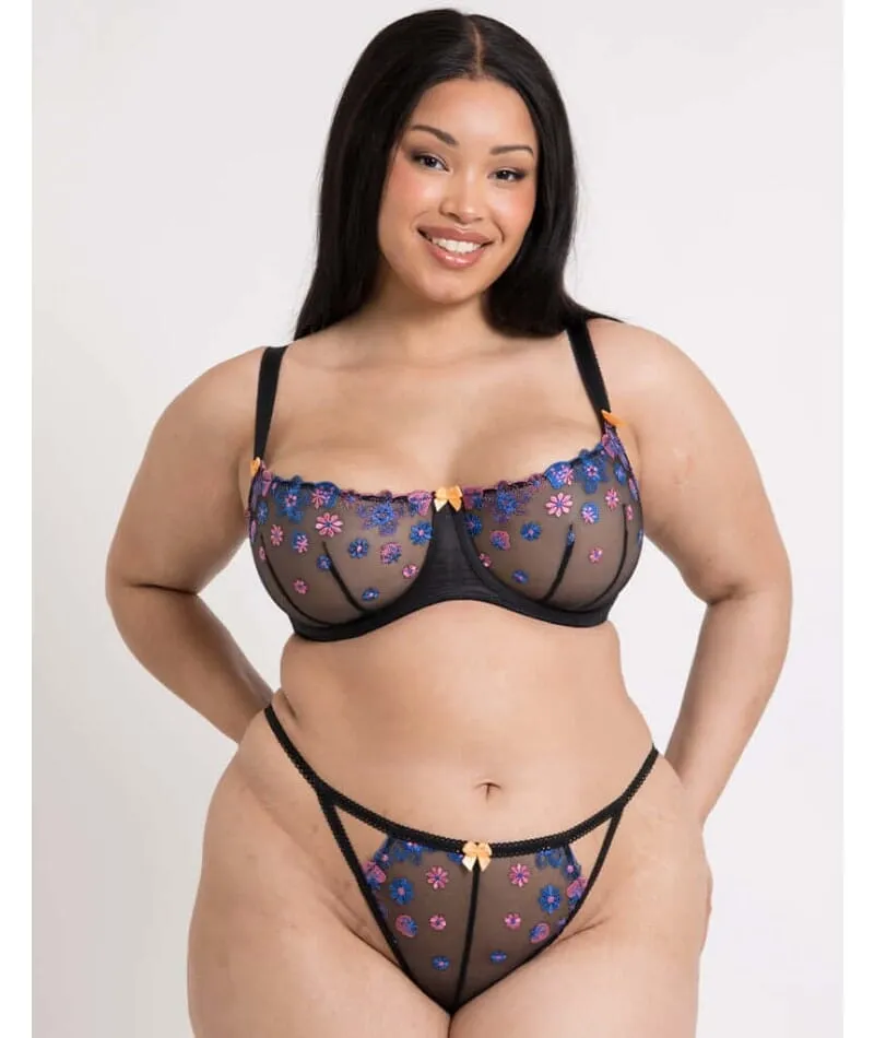 Curvy Kate Strawberry Crush Balcony Bra - Black Multi
