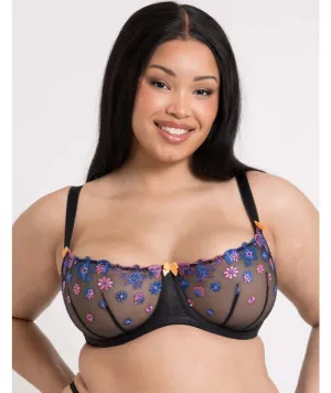 Curvy Kate Strawberry Crush Balcony Bra - Black Multi