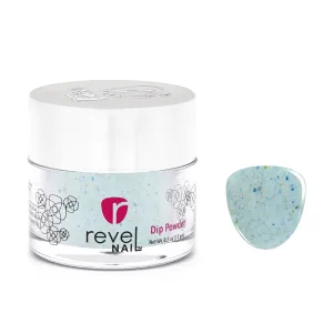 D793 April Showers Blue Flake Dip Powder