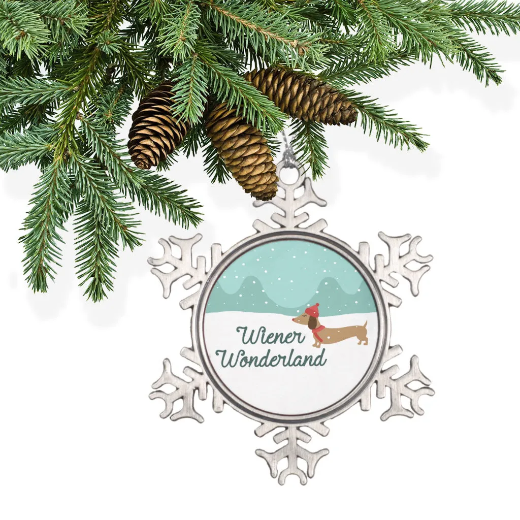 Dachshund Through the Snow Christmas Ornament