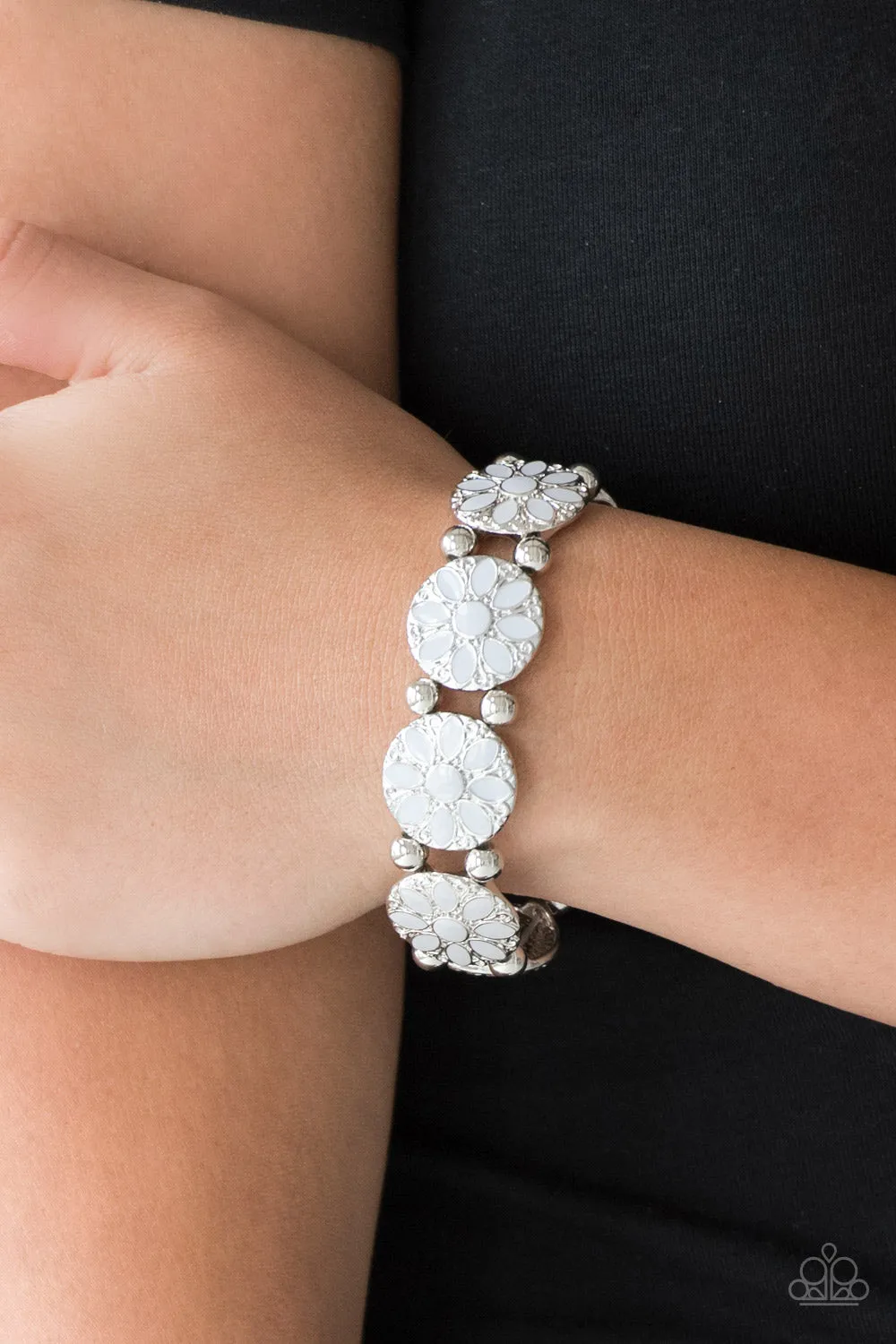 Dancing Dahlias - Silver Bracelet