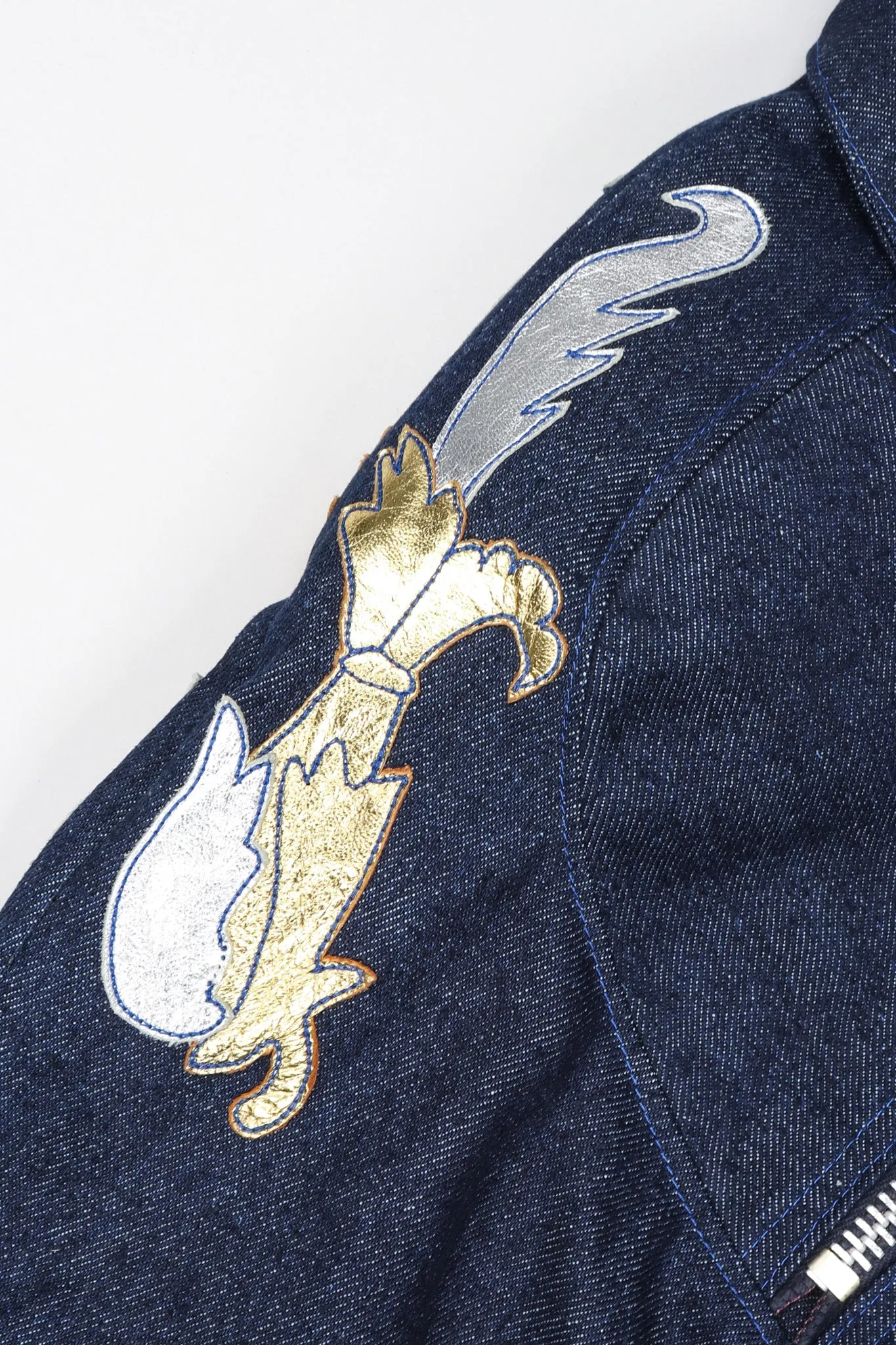 Denim Appliqué Moto Set