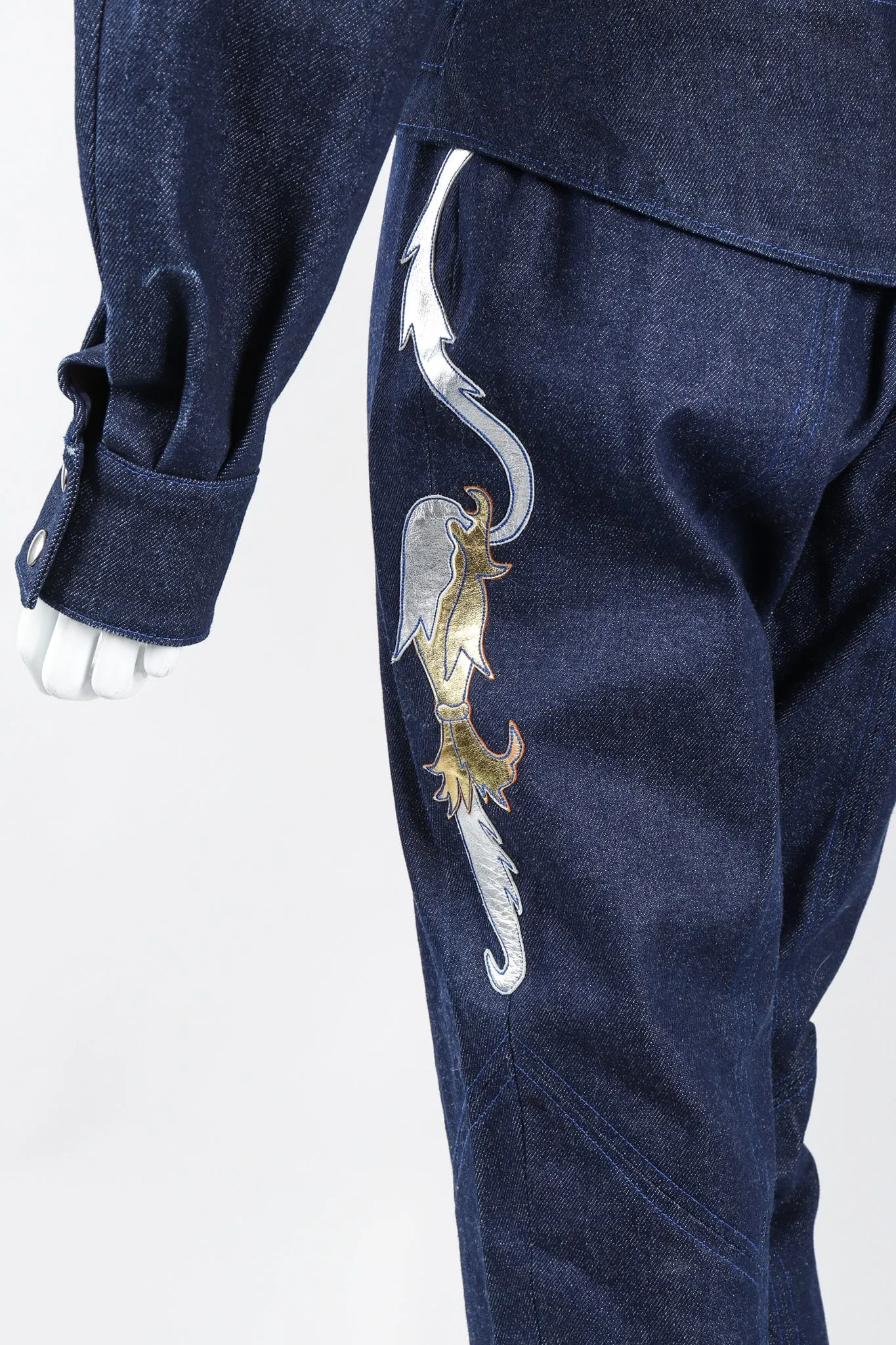 Denim Appliqué Moto Set
