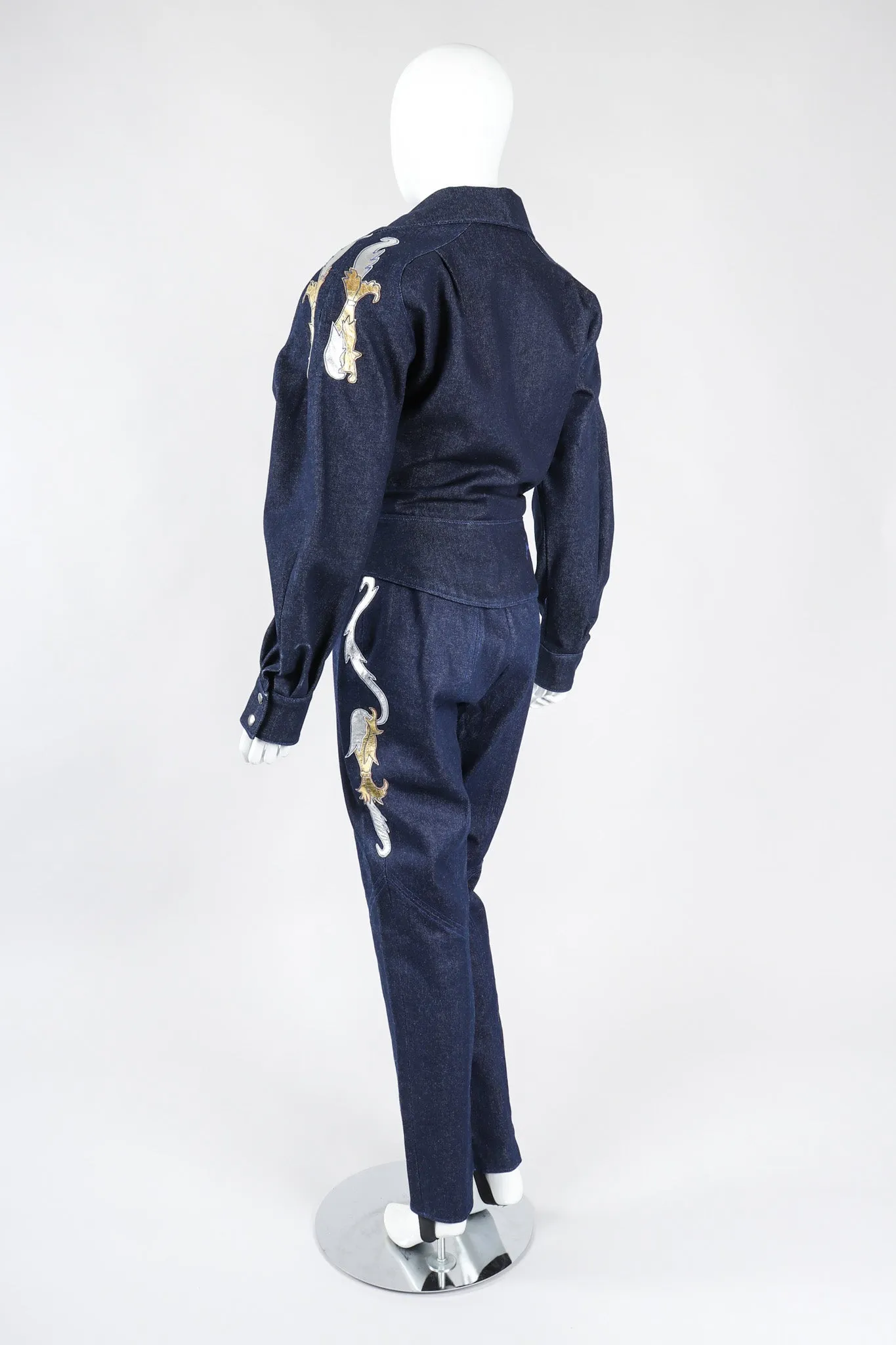 Denim Appliqué Moto Set