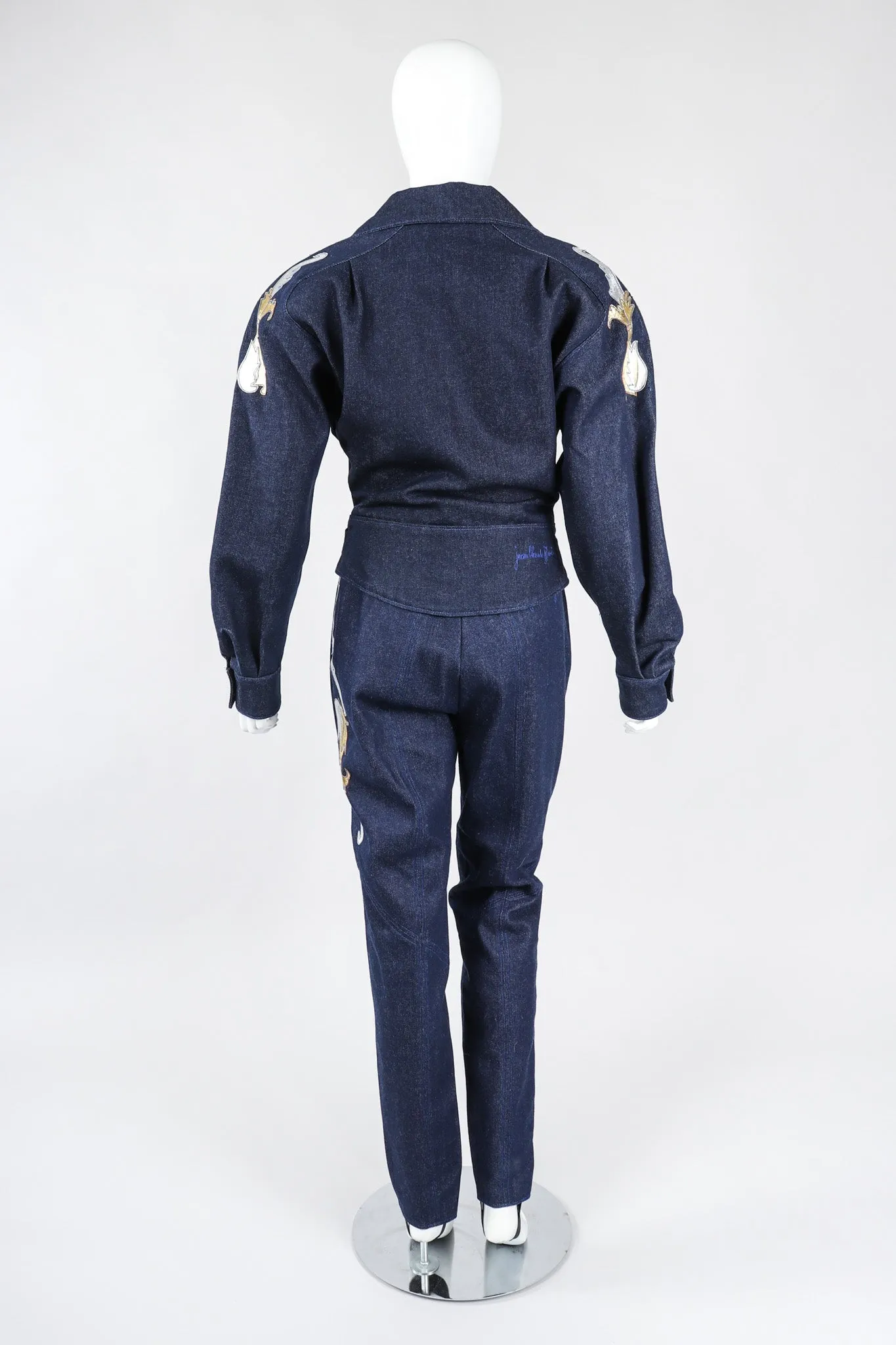 Denim Appliqué Moto Set
