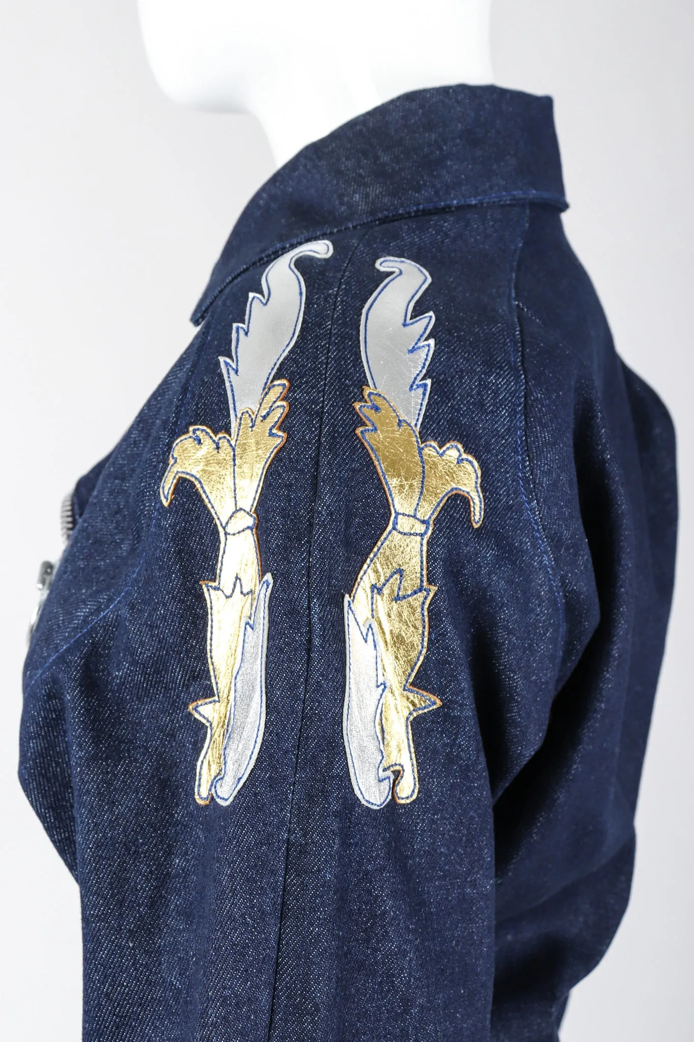 Denim Appliqué Moto Set