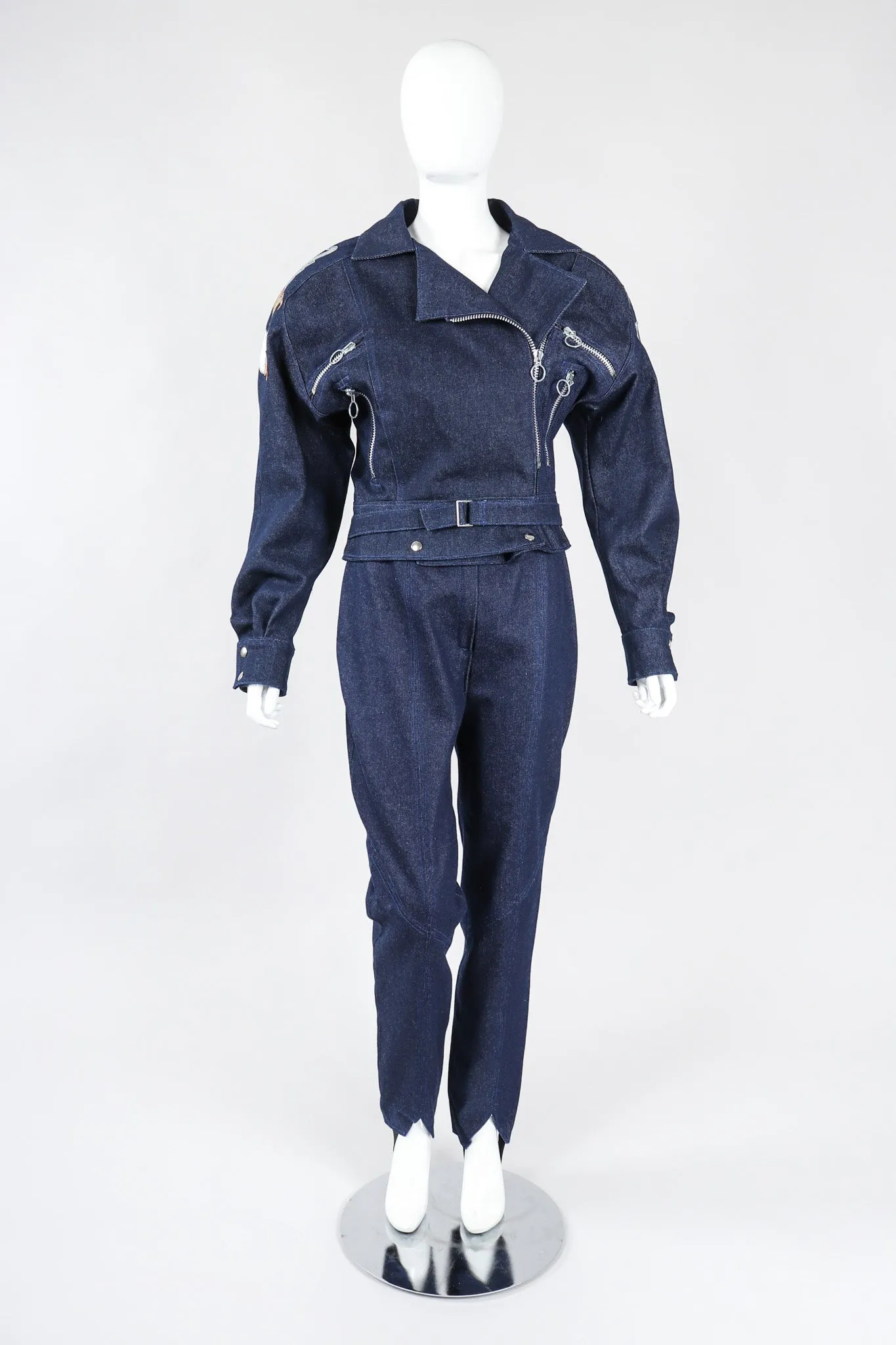 Denim Appliqué Moto Set