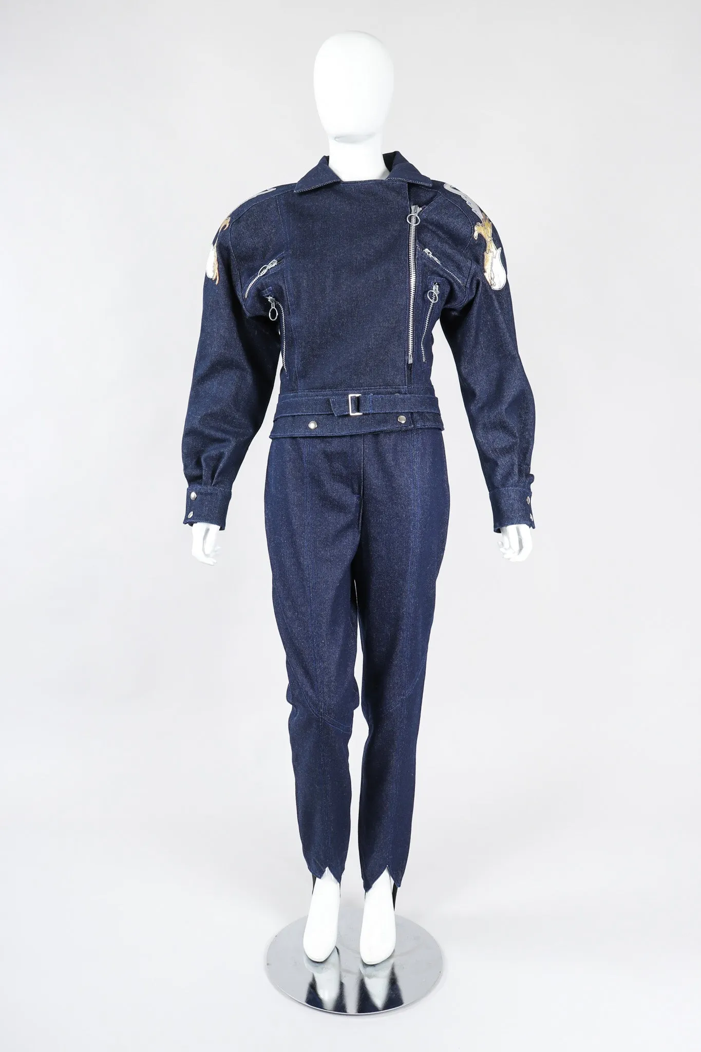 Denim Appliqué Moto Set