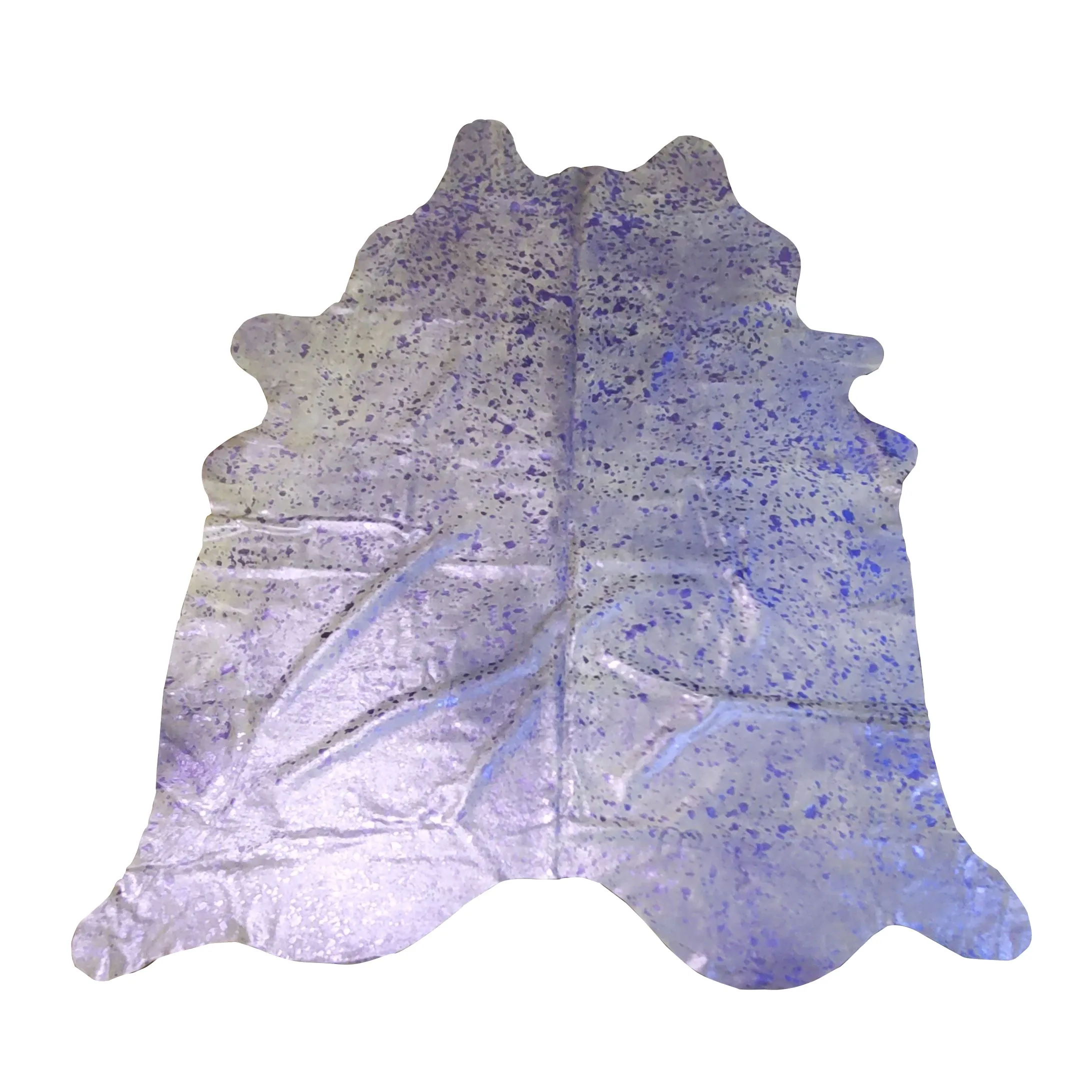 Designer Acid Washed Hide Rug - Metallic Purple