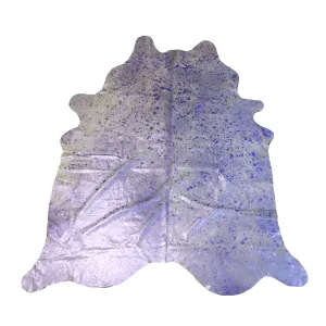 Designer Acid Washed Hide Rug - Metallic Purple
