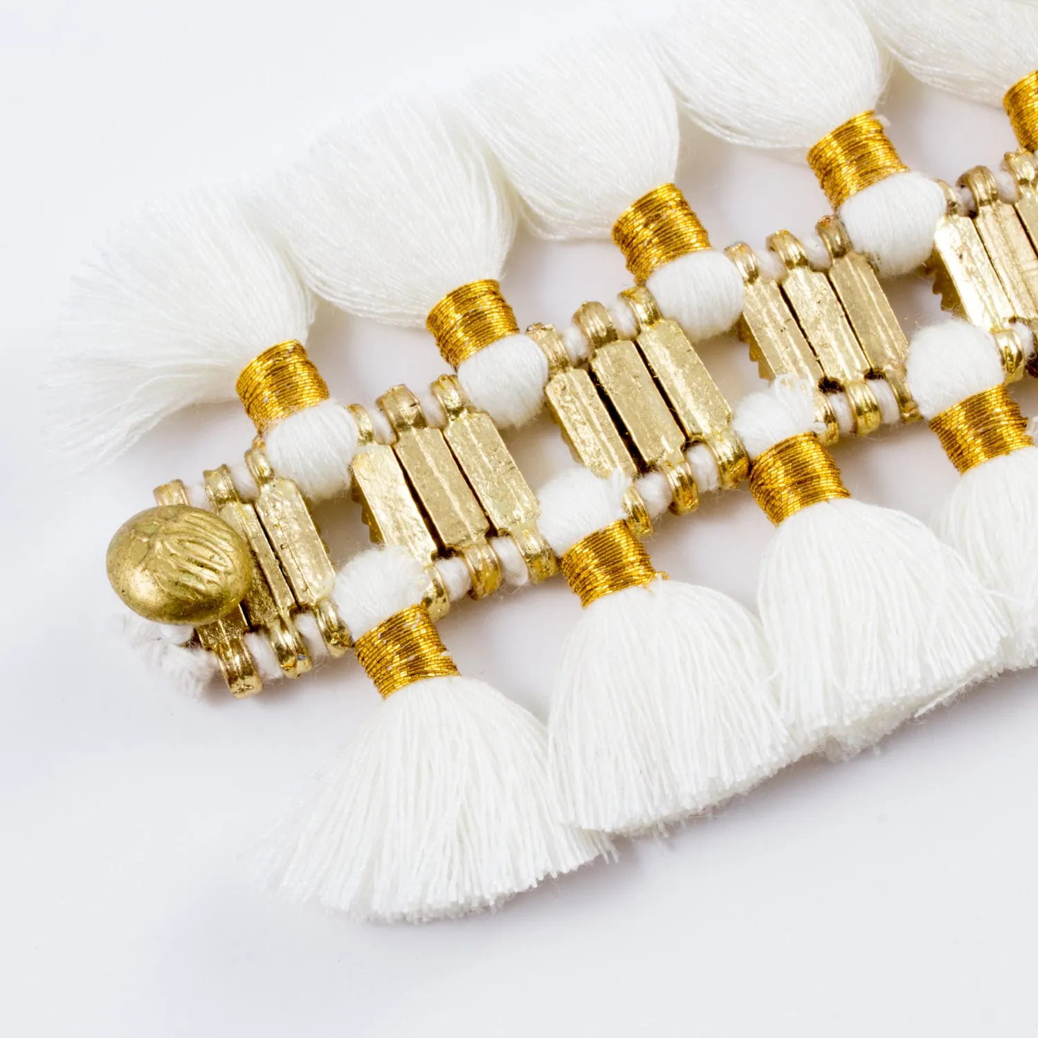 Double Charming Bracelet in White - Handmade in Egypt