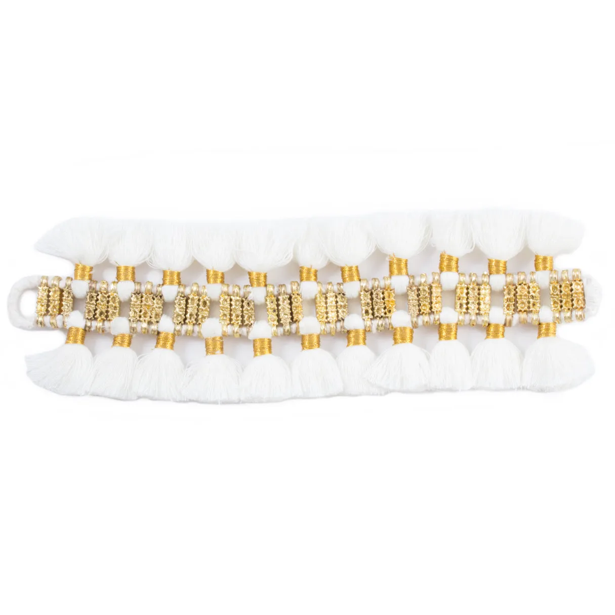 Double Charming Bracelet in White - Handmade in Egypt