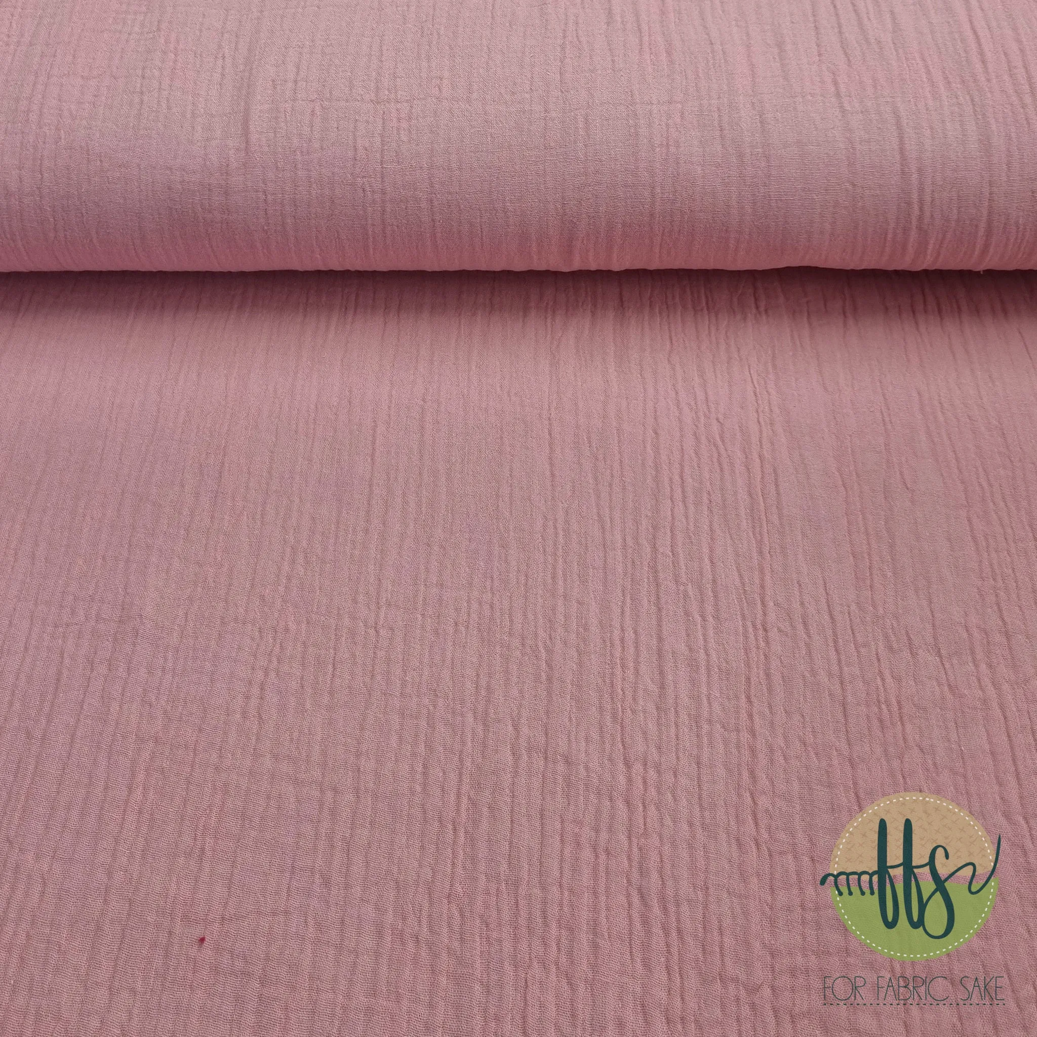 Double sided Old rose/light grey- Double Gauze