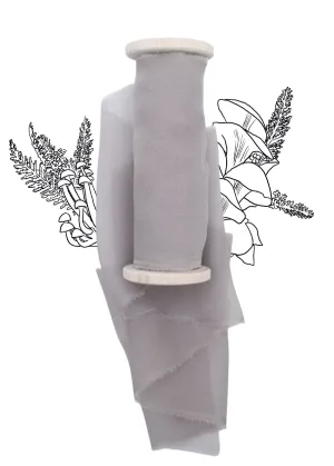 Dove Silk Ribbon - Gauze