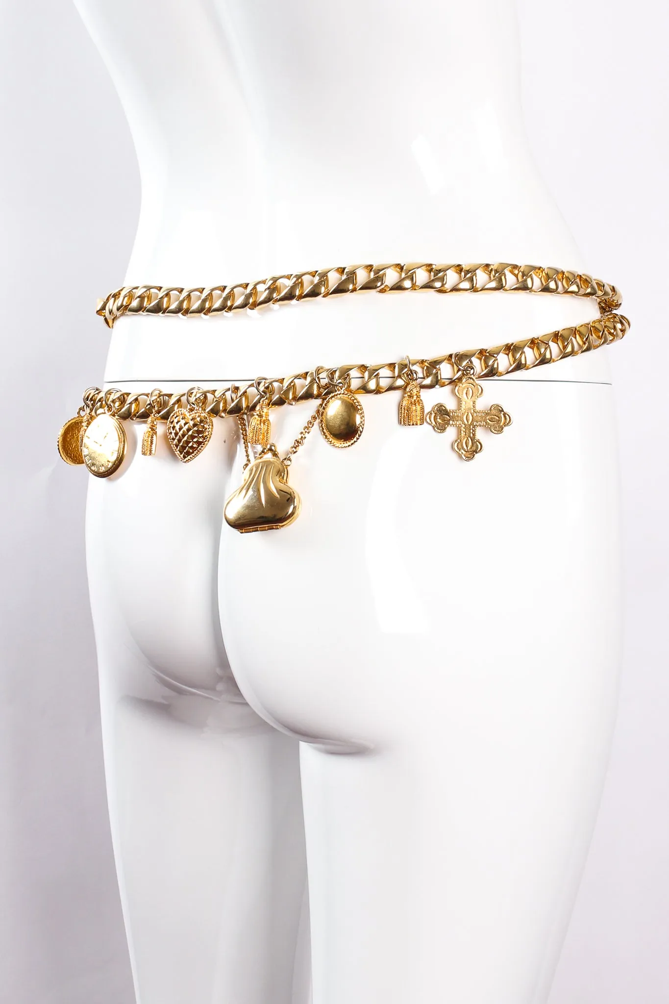 Draped Charm Chain Belt