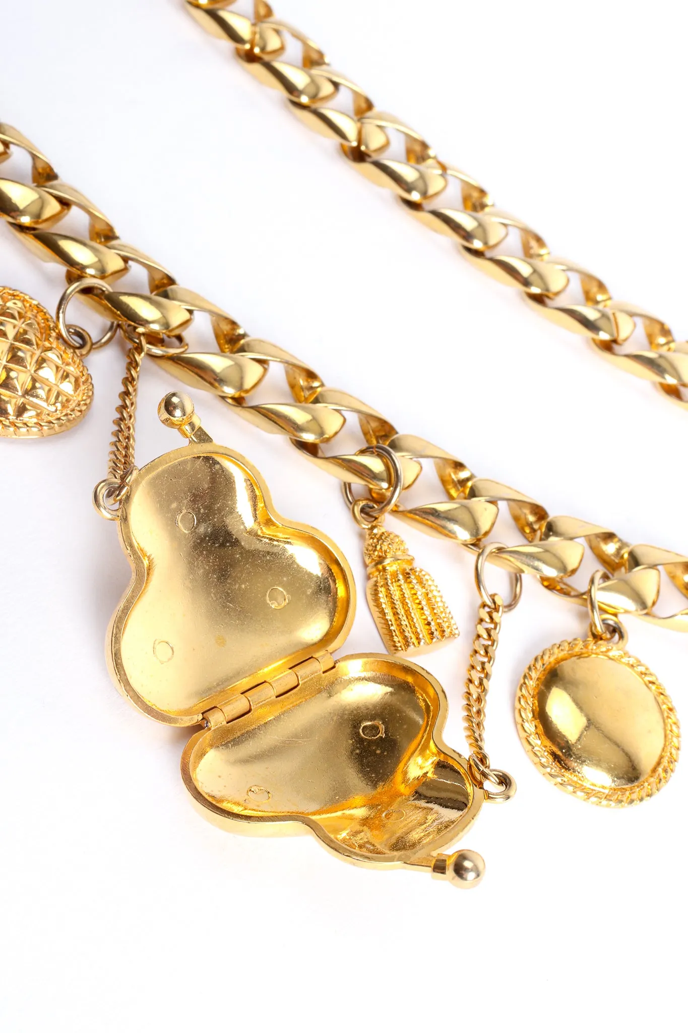 Draped Charm Chain Belt
