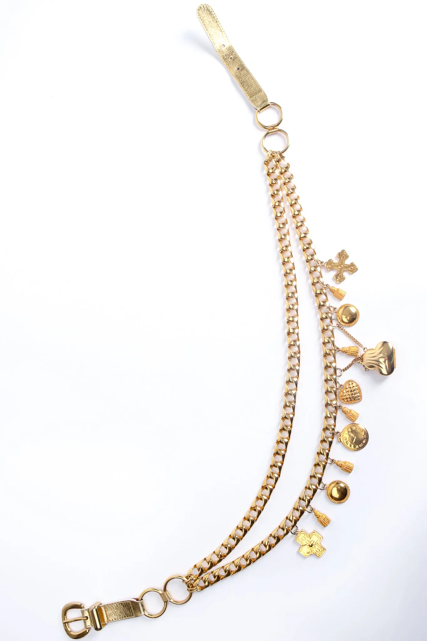 Draped Charm Chain Belt