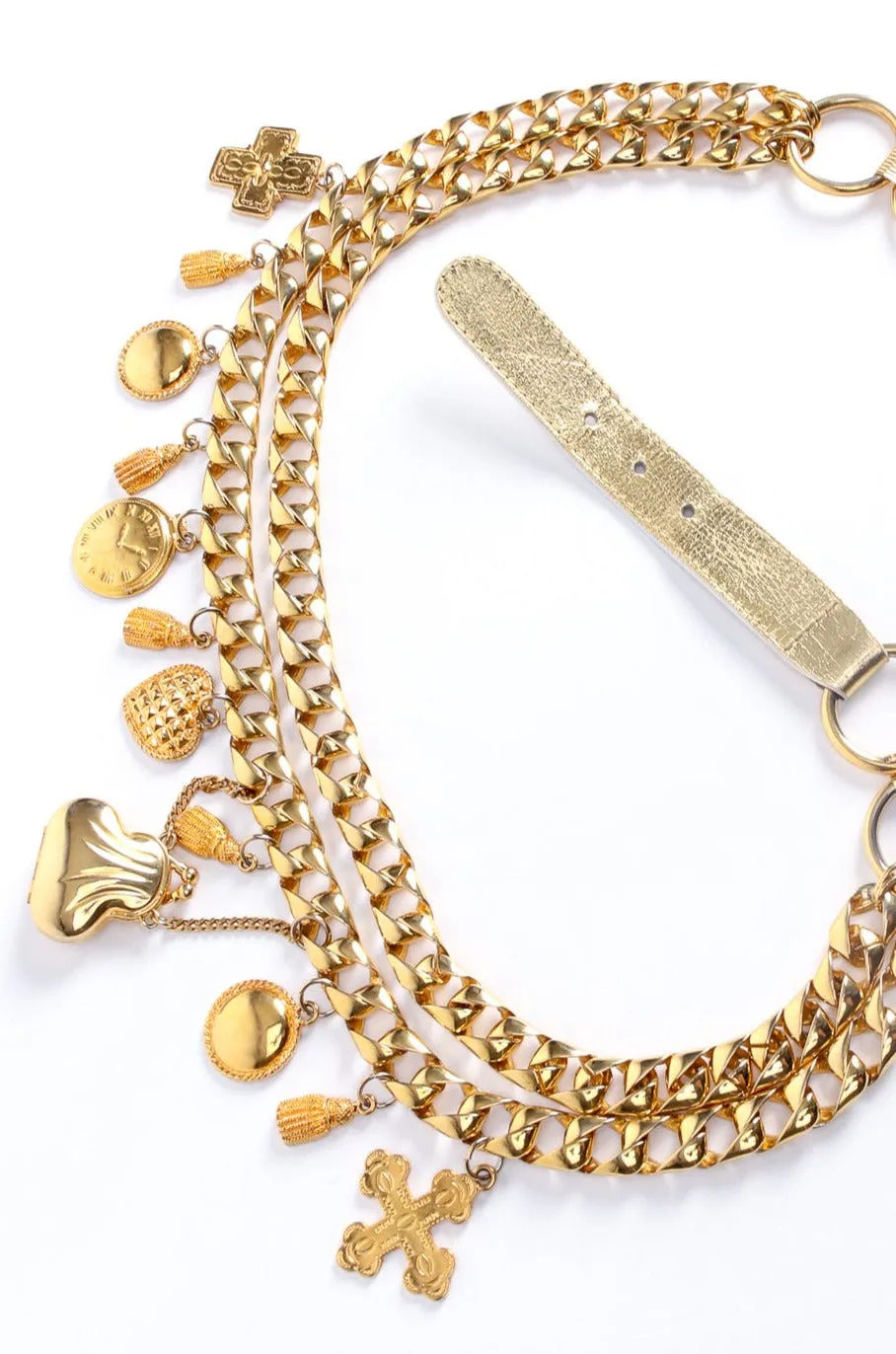 Draped Charm Chain Belt