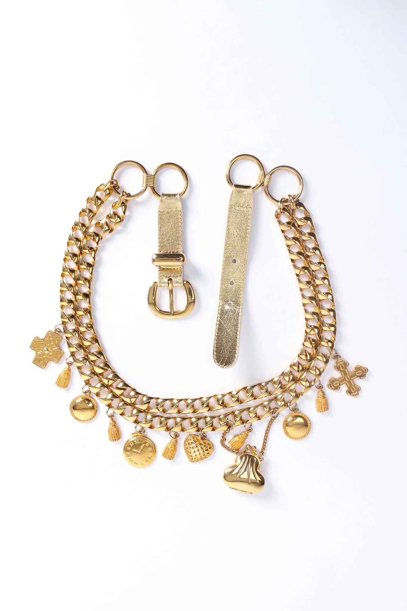 Draped Charm Chain Belt