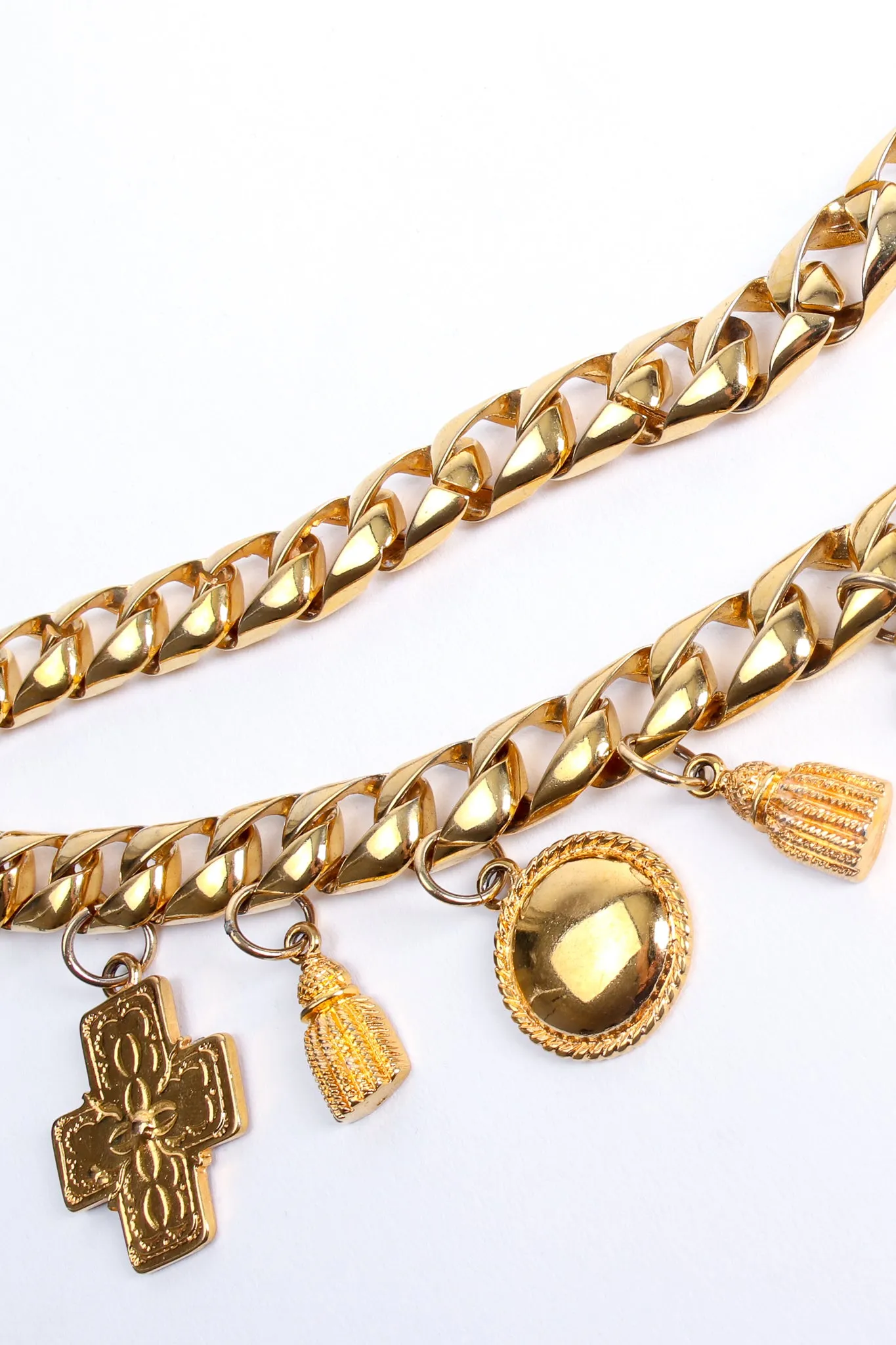 Draped Charm Chain Belt