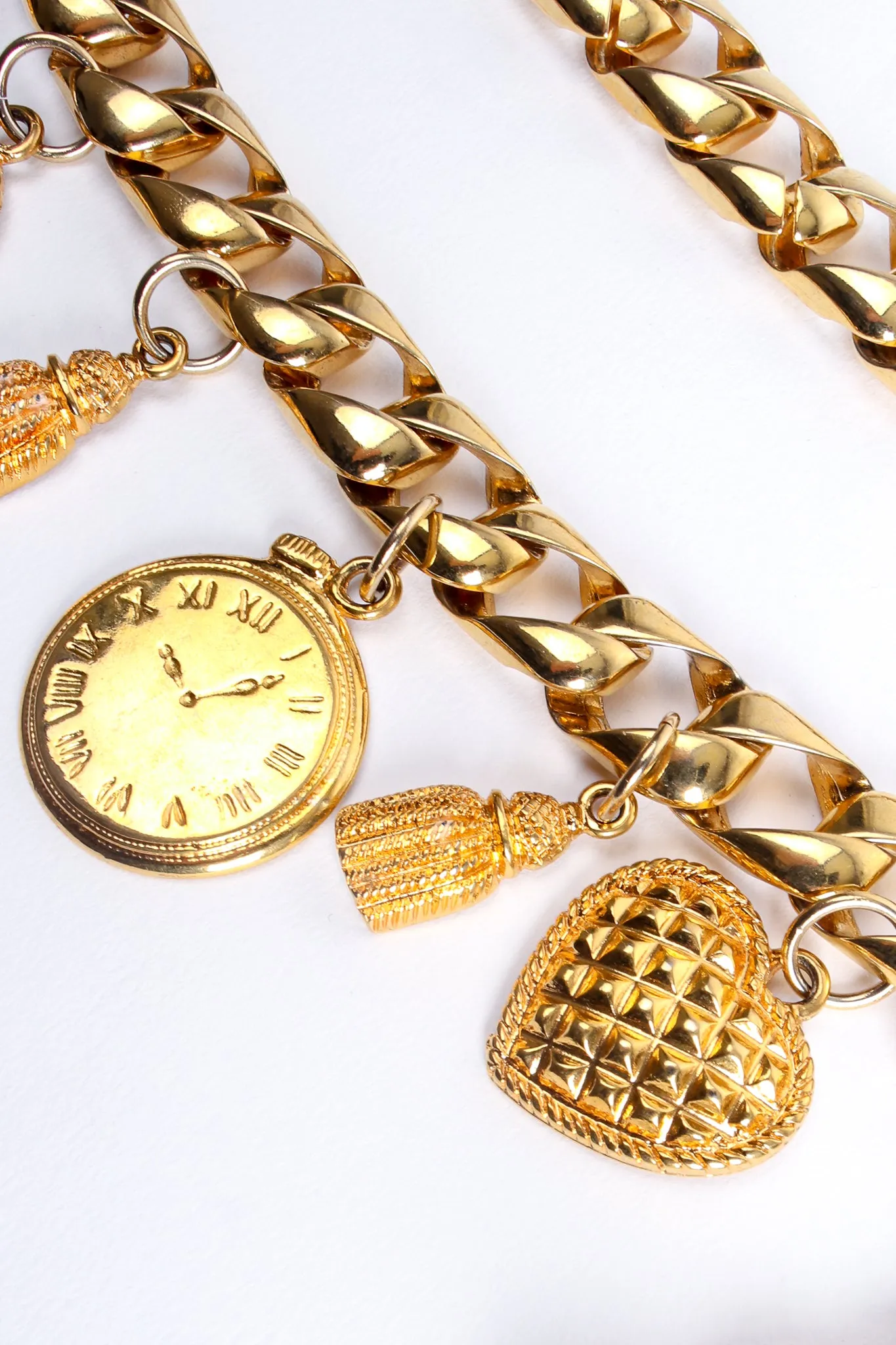 Draped Charm Chain Belt