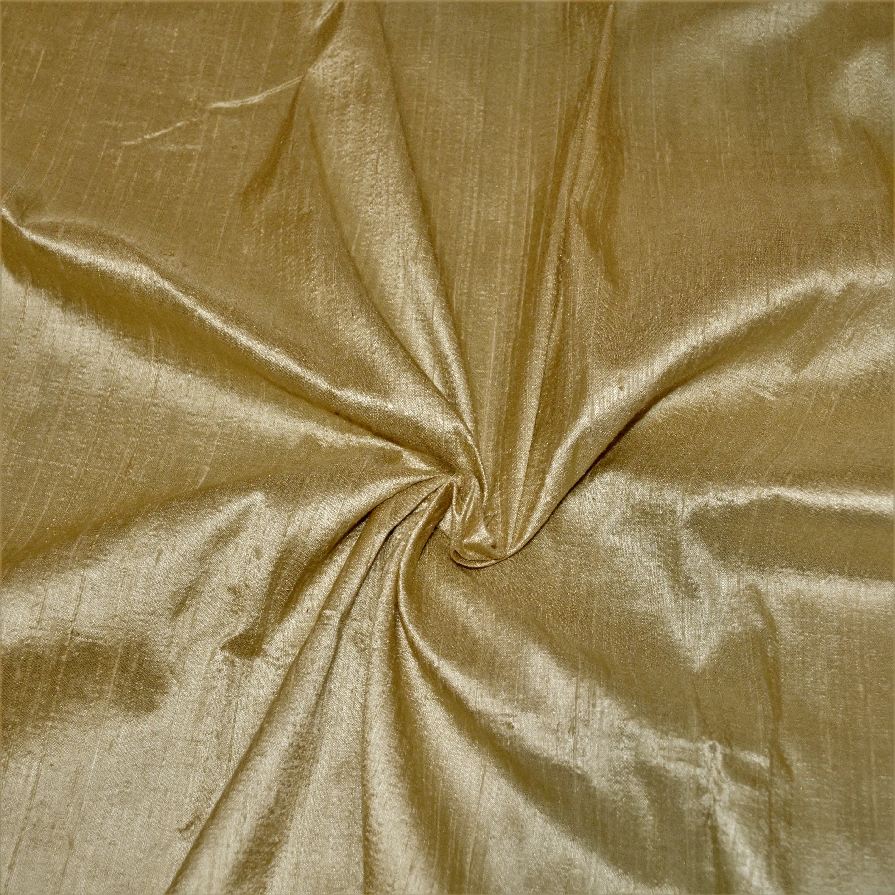 Dupioni Raw Silk Light Metalic Gold