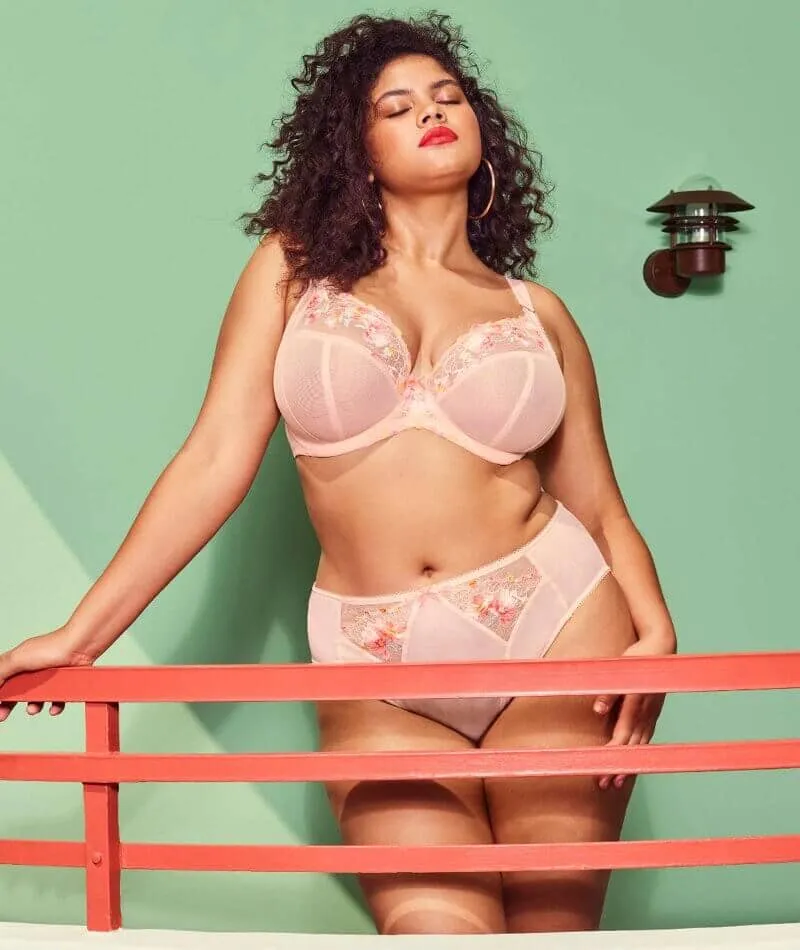 Elomi Himari Underwired Plunge Bra - Peach Whisper