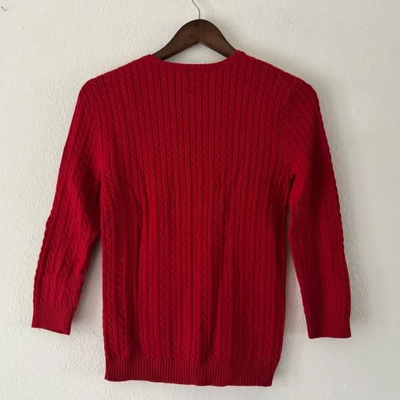 Embroidered Ralph Lauren American Living Patriotic Preppy Sweater Cotton Small