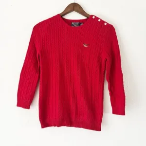 Embroidered Ralph Lauren American Living Patriotic Preppy Sweater Cotton Small