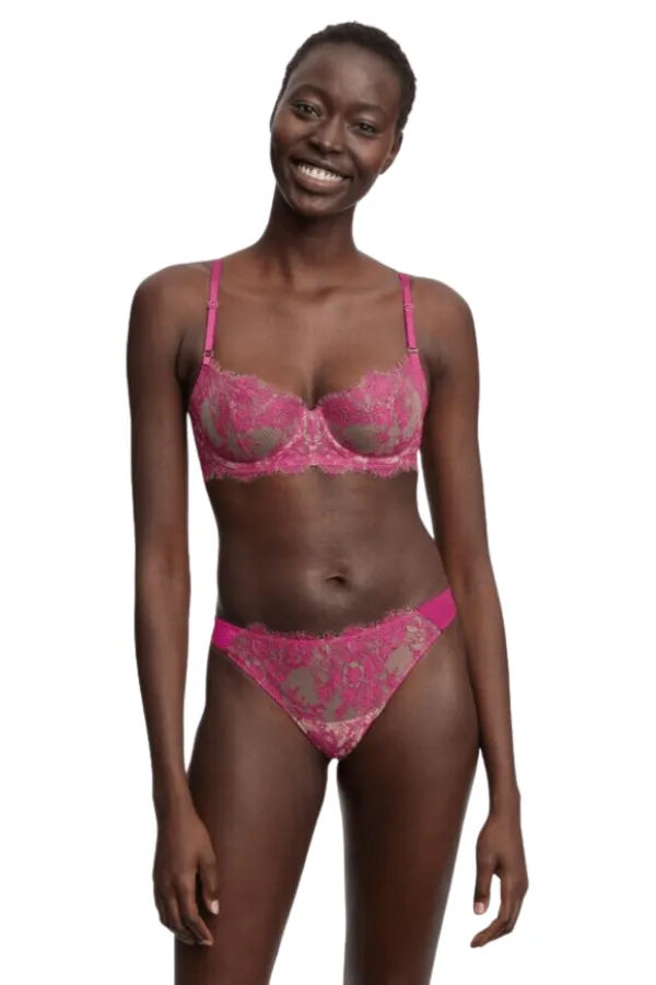 Entice Balconette Bra - Pink Berry