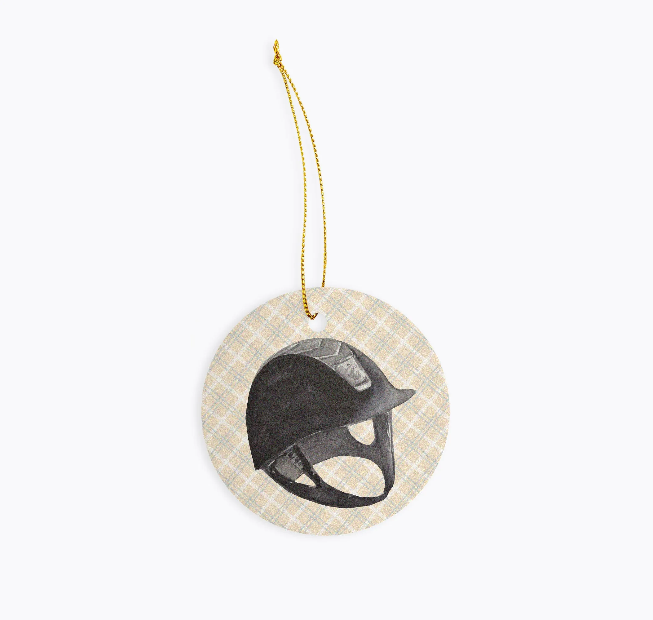 Equestrian Ornament – Ceramic Christmas decoration with horse helmet design, perfect for festive cheer and unique equine gifts! | Horse   Whiskey Collection