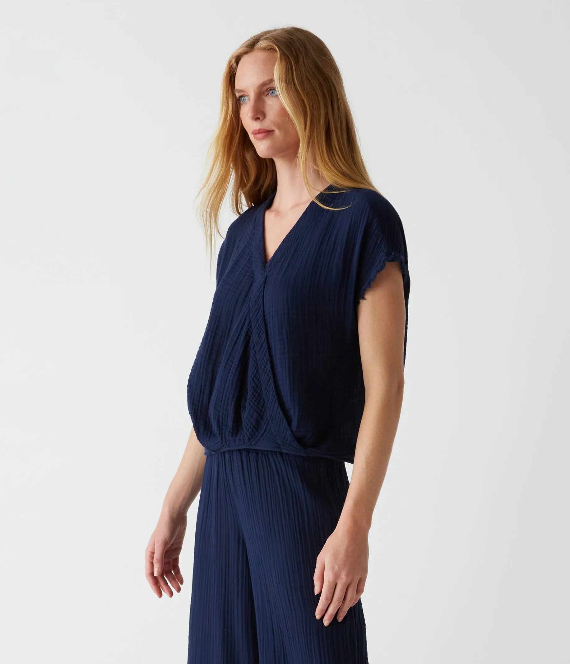 Evie Gauze Surplice Top