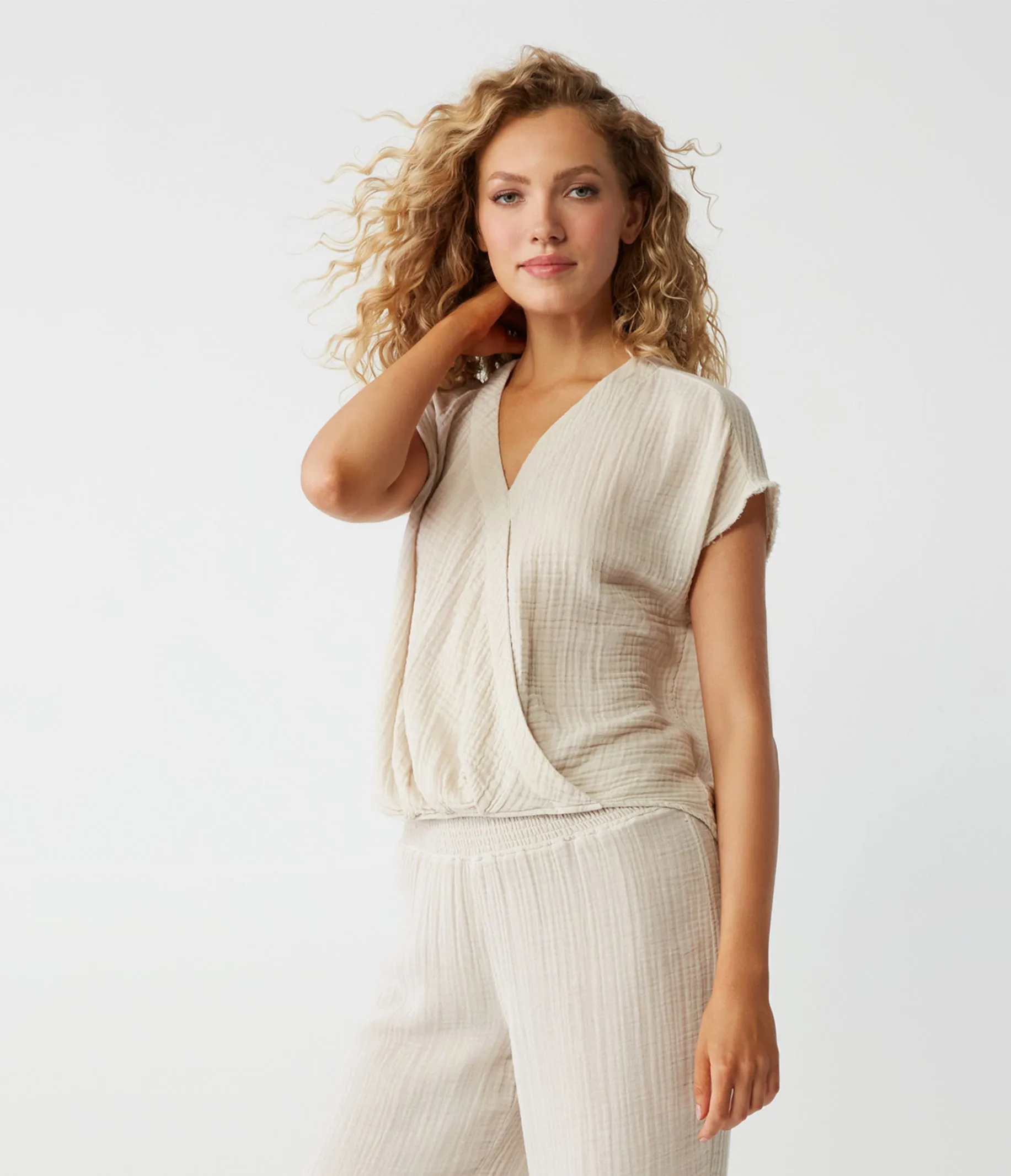Evie Gauze Surplice Top