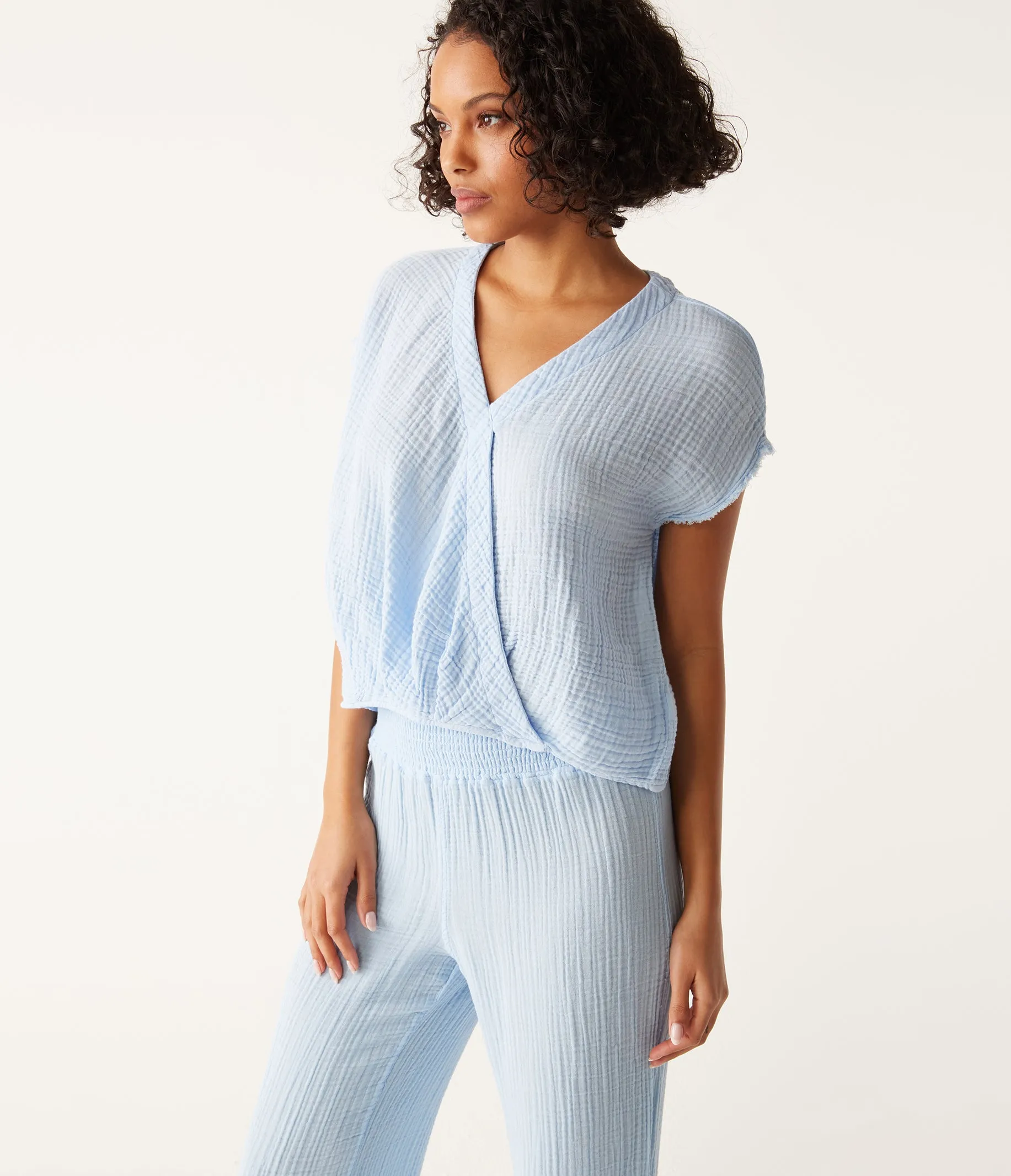 Evie Gauze Surplice Top