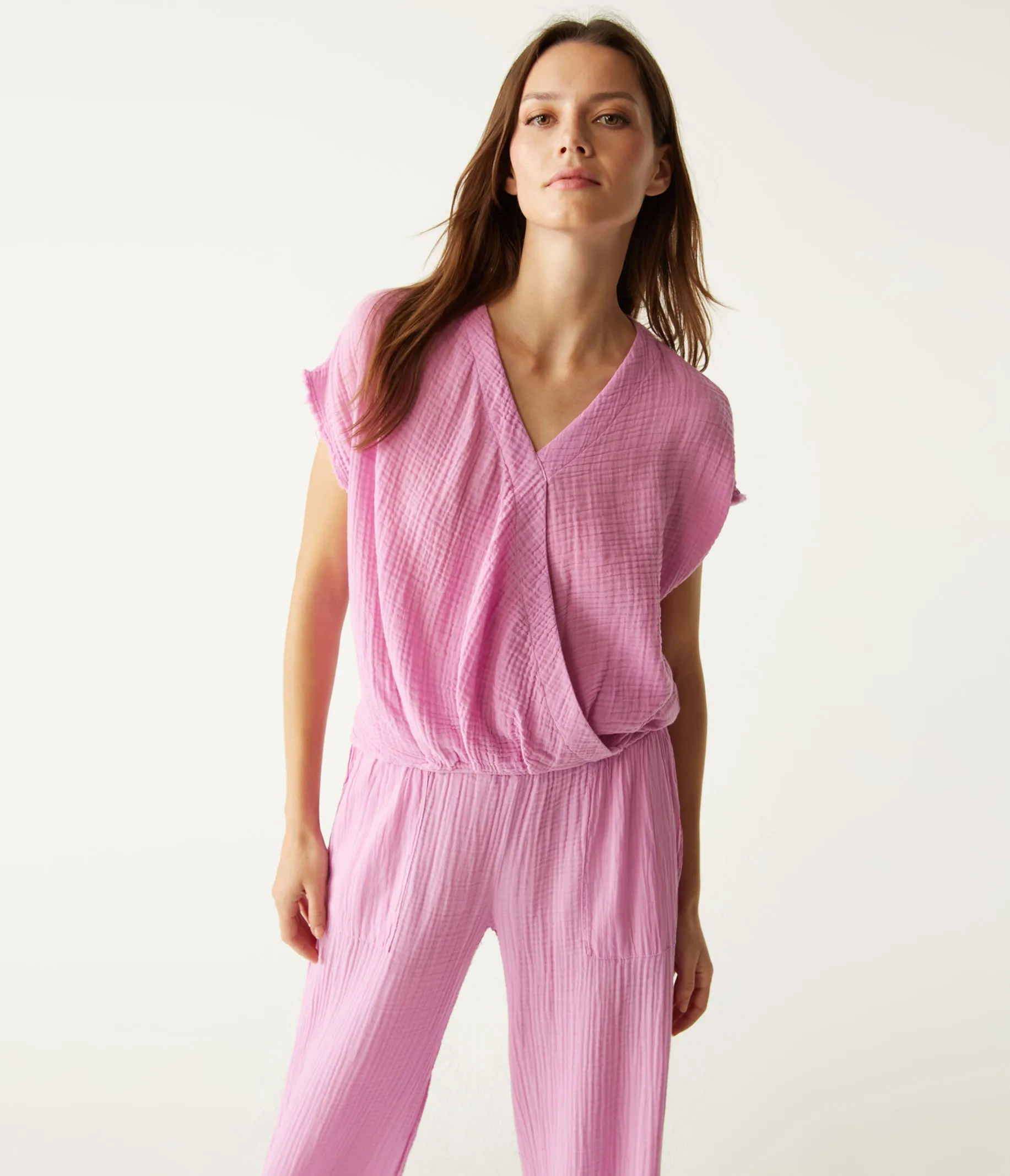 Evie Gauze Surplice Top
