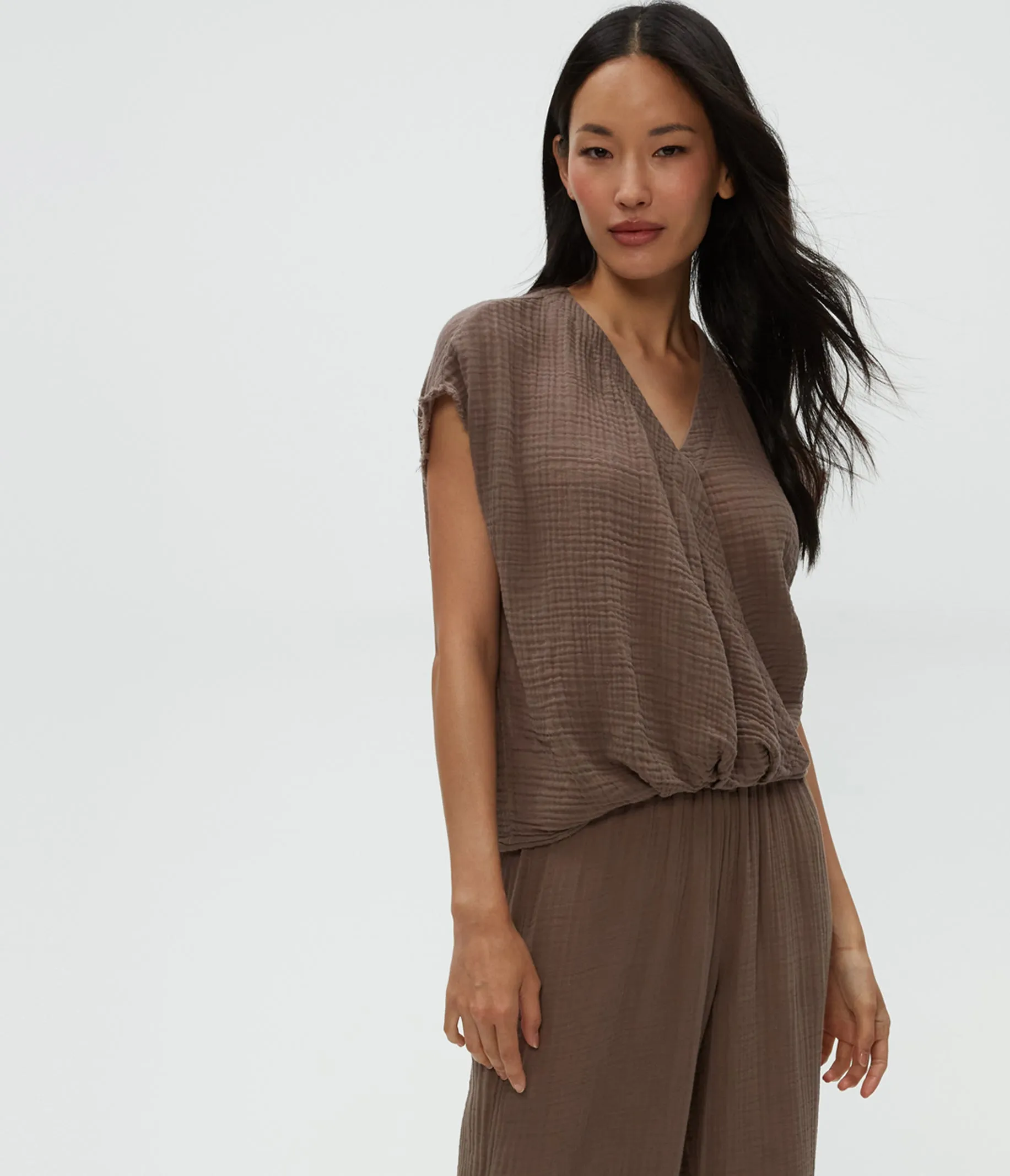 Evie Gauze Surplice Top